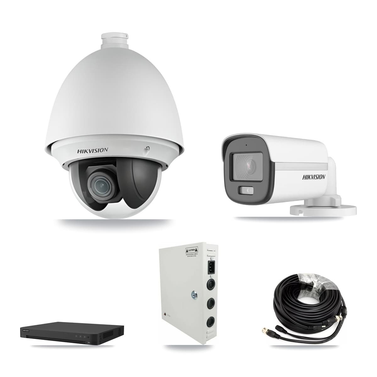 Hikvision 32-Channel 2MP – 5MP CCTV Kit — 11 2MP PTZ + 1 5MP Bullet Cameras + 8TB Recording