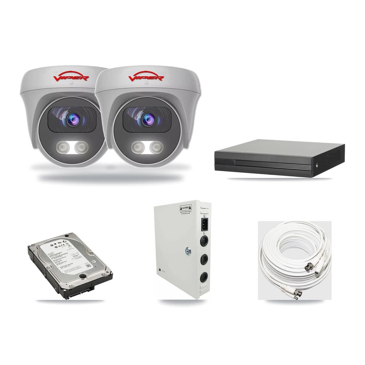 4-Channel 5MP CCTV Kit — 2 Viper Cameras + 5TB Recording - Image 1