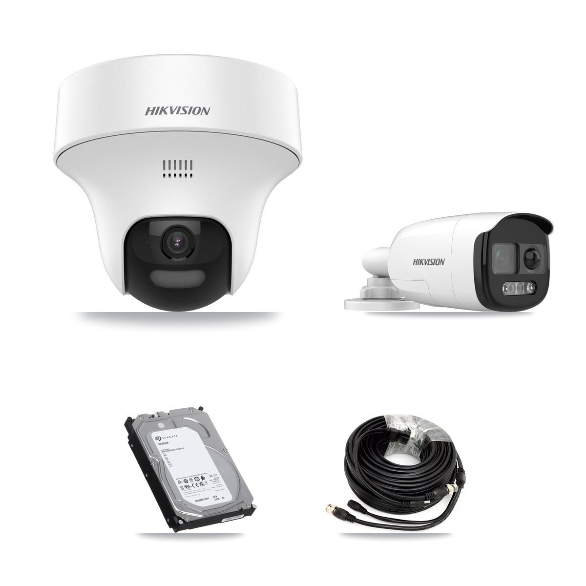 Hikvision 32-Channel 5MP CCTV Kit — 2 DS-2CE12KF3T Bullet + 6 DS-2CE70K0T Turret Cameras + 6TB Recording - Image 1