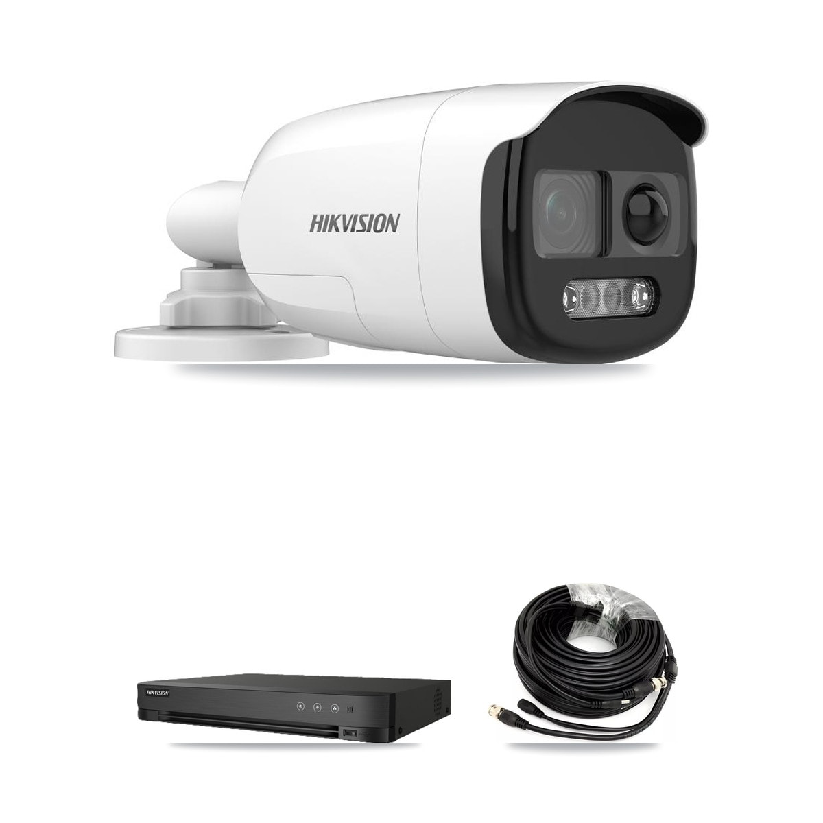 Hikvision IDS-7208HUHI-M1/E 8-Channel DVR CCTV Kit — 7× DS-2CE12KF3T-PIRXO 5MP Cameras + 10TB HDD - Image 1