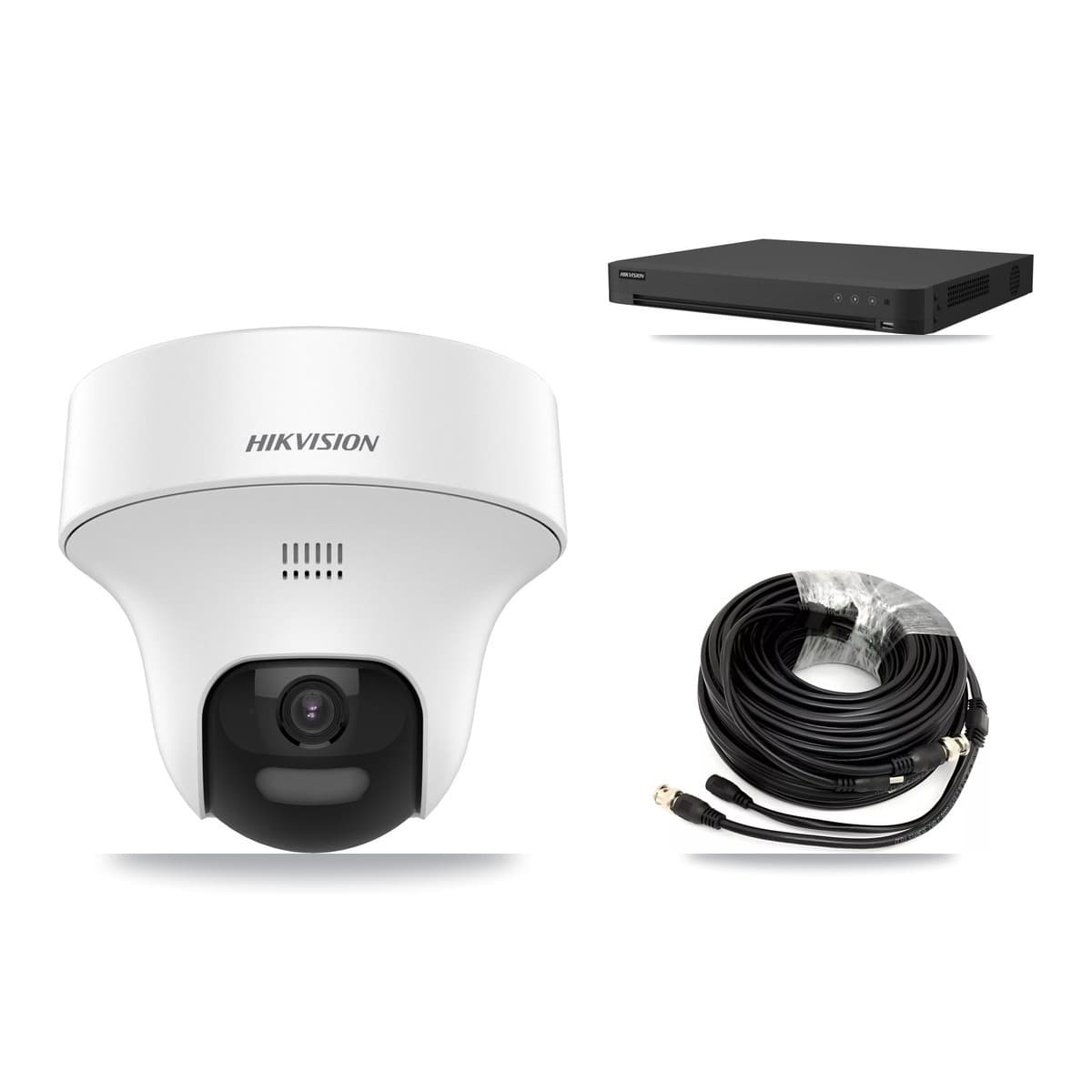 Hikvision 16-Channel 5MP CCTV Kit — 3 DS-2CE70K0T Turret Cameras + 4TB Recording (IDS-7216HUHI Recorder)