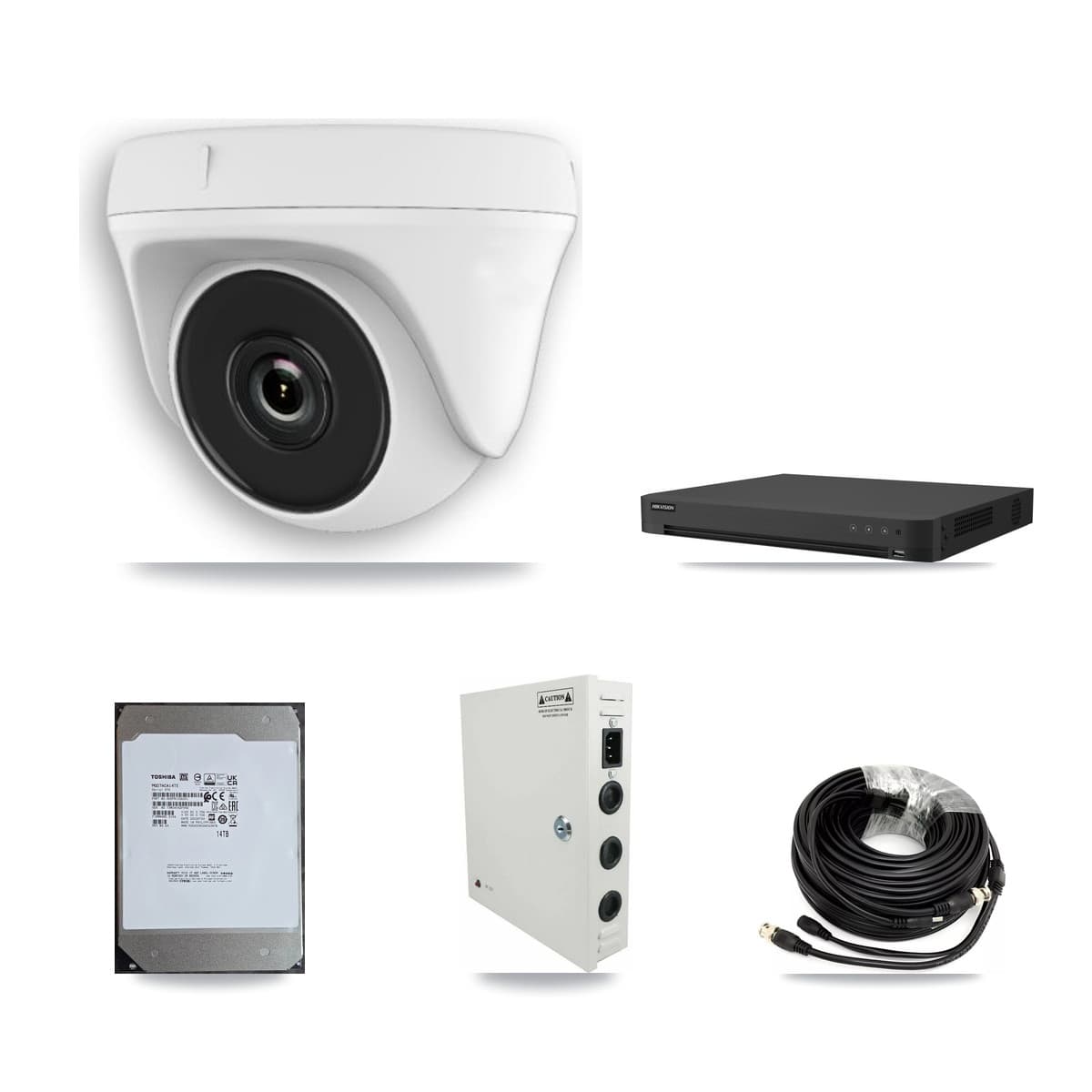 Hikvision 16-Channel 2MP CCTV Kit — 12 Dome Cameras + 14TB Recording