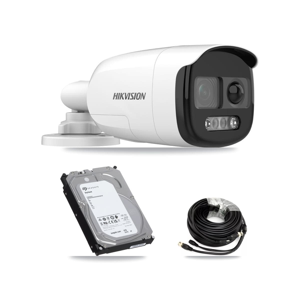 Hikvision & Prolux 8-Channel 5MP CCTV Kit — 6 Bullet Cameras + 6TB Recording (PXD-5208AN Recorder)