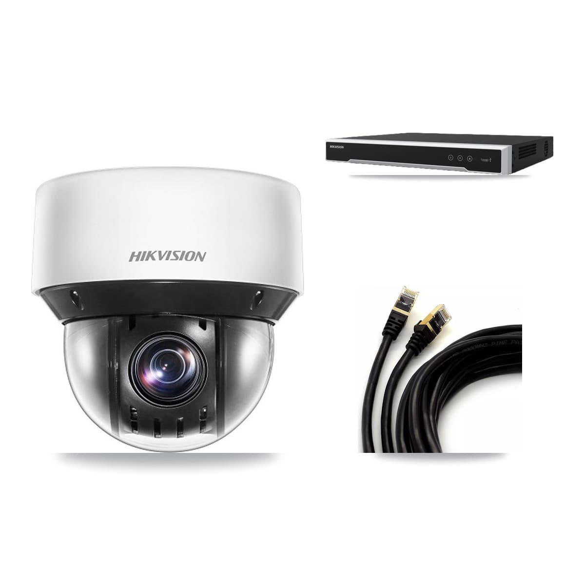 Hikvision 16-Channel 4MP CCTV Kit — 2 DS-2DE4A425IW PTZ Cameras + 3TB Recording (DS-7616NI-M2 Recorder) - Image 1