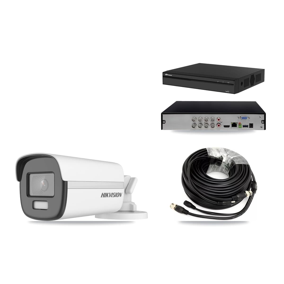 Hikvision & Prolux 8-Channel 4K CCTV Kit — 3 Bullet Cameras + 8TB Recording (PXD-5108HS Recorder) - Image 1
