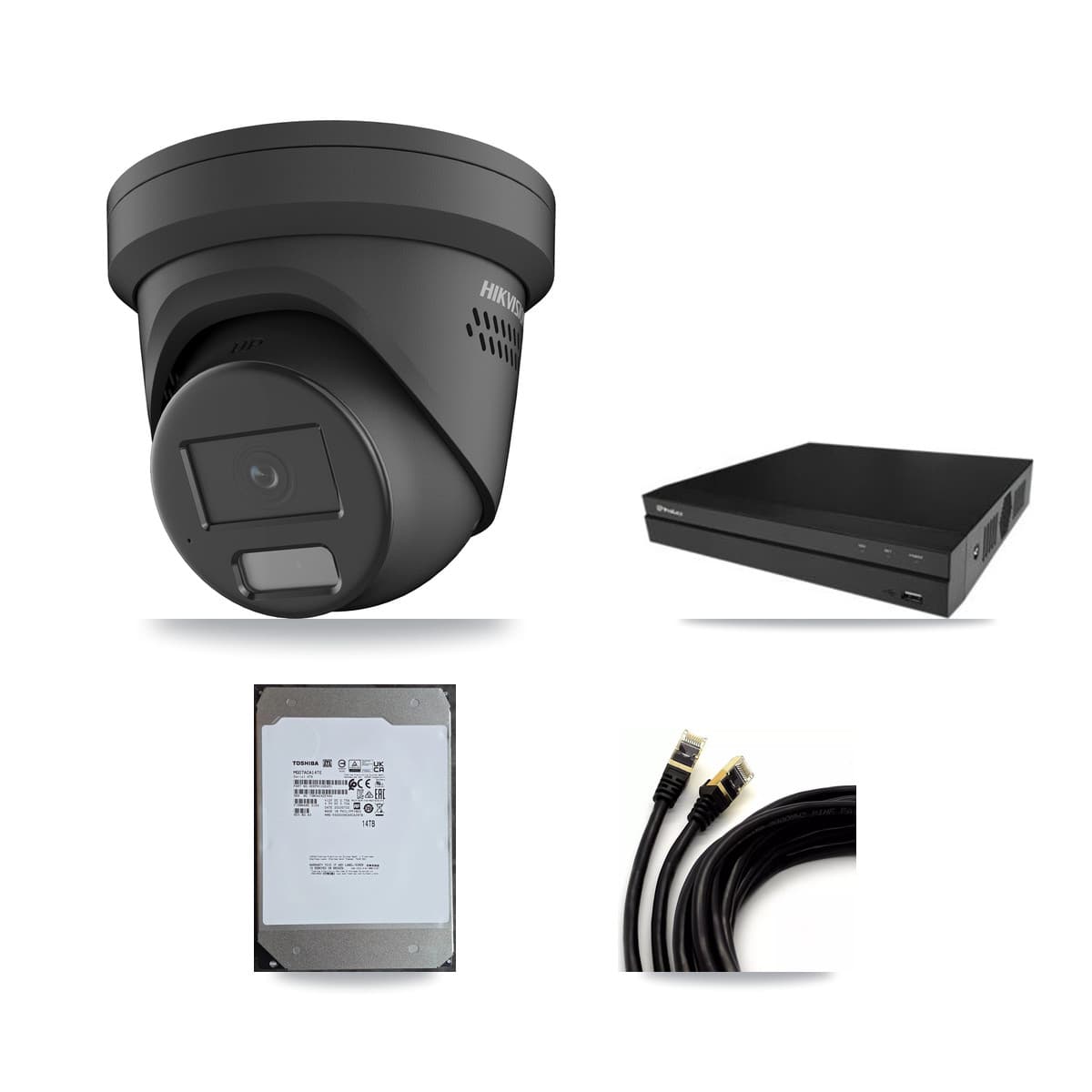 Hikvision & Prolux 16-Channel 4MP CCTV Kit — 16 Turret Cameras + 14TB Recording