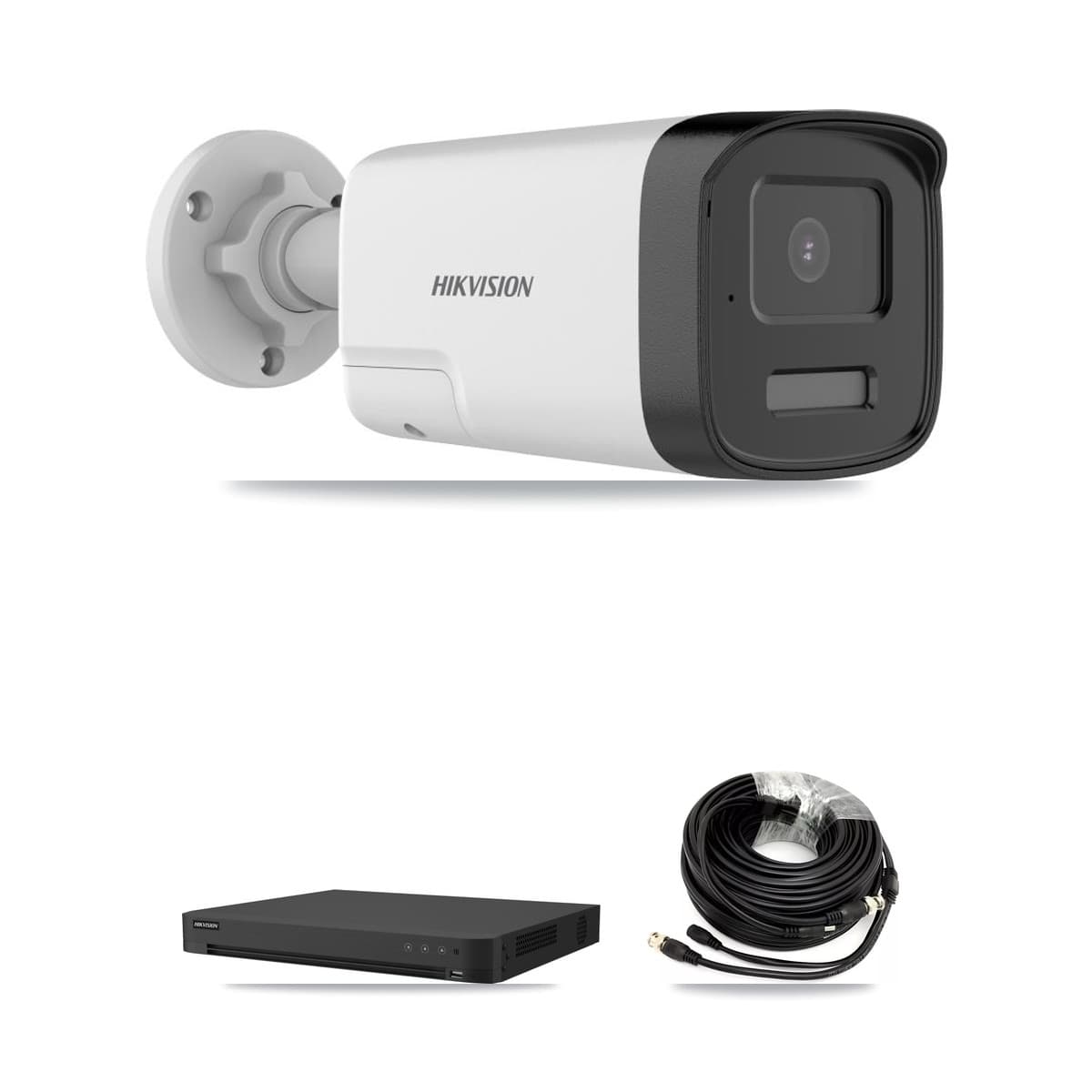 Hikvision 16-Channel 5MP CCTV Kit — 3 DS-2CE17K0T Bullet Cameras + 4TB Recording (IDS-7216HUHI Recorder)