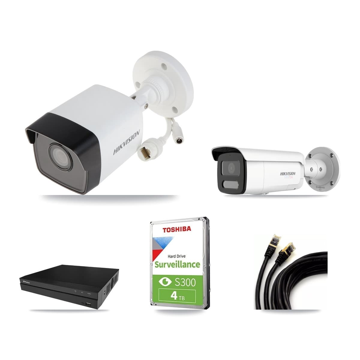 Hikvision & Prolux 8-Channel 5MP – 4K CCTV Kit — 1 5MP + 1 4K Bullet Cameras + 4TB Recording