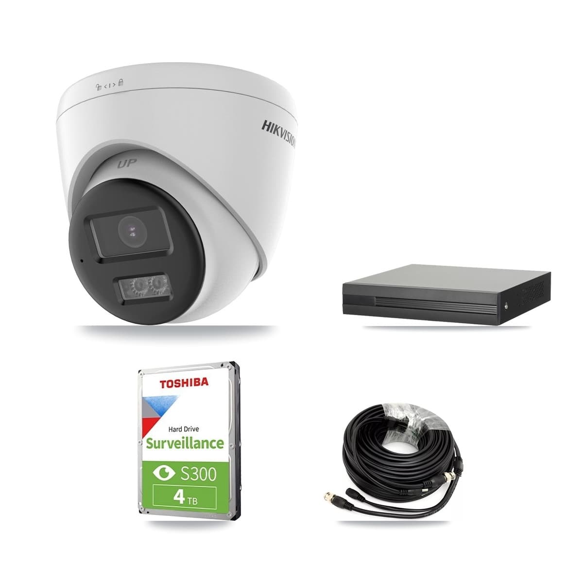 Hikvision 16-Channel 5MP CCTV Kit — 1 DS-2CE78K0T + 2 DS-2CE78K0T Turret Cameras + 4TB Recording