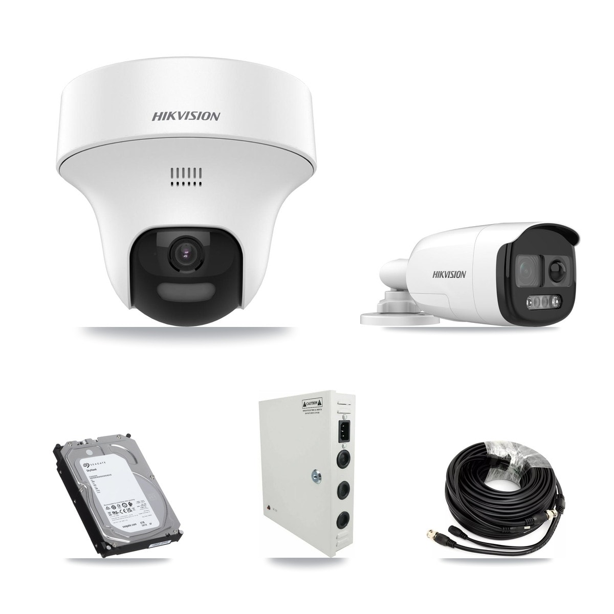 Hikvision iDS-7332HUHI-M4/S 32-Channel DVR CCTV Kit — 5× DS-2CE12KF3T-PIRXO Bullet + 11× DS-2CE70K0T-PTLTS Turret 5MP Cameras + 6TB HDD