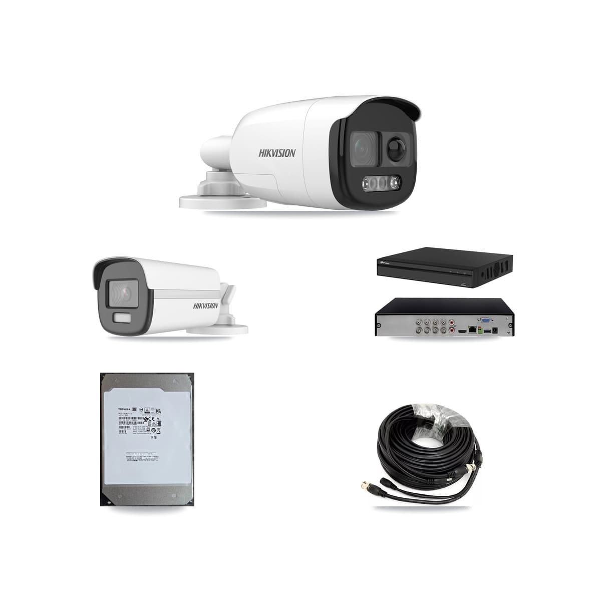 Hikvision & Prolux 8-Channel 5MP – 4K CCTV Kit — 7 5MP + 1 4K Bullet Cameras + 14TB Recording