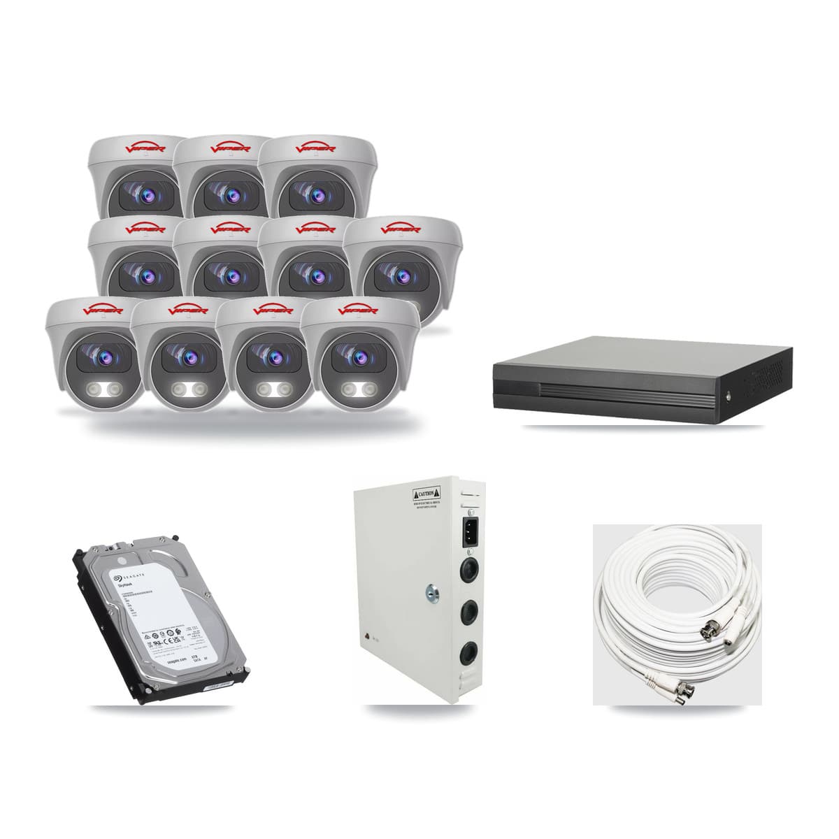 16-Channel 5MP CCTV Kit — 11 Viper Cameras + 6TB Recording - Image 1