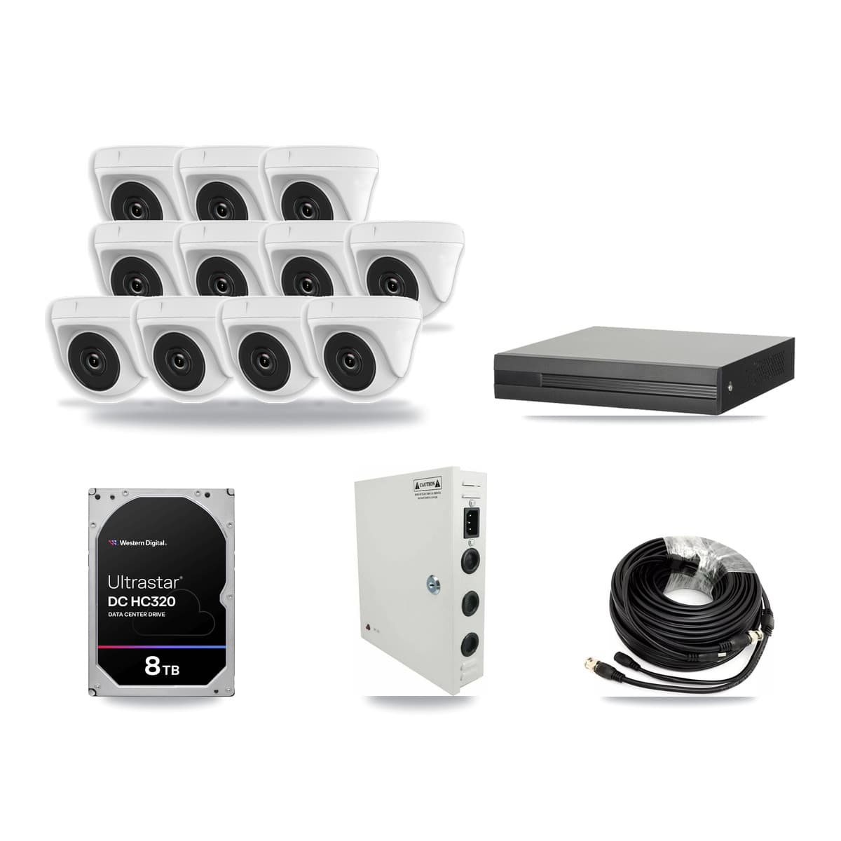 16-Channel 2MP CCTV Kit — 11 Dome Cameras + 8TB Recording - Image 1