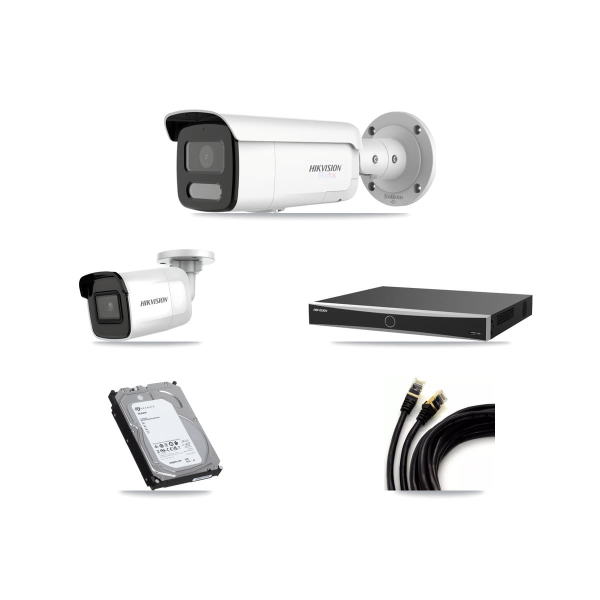 Hikvision 16-Channel 4K CCTV Kit — 1 DS-2CD2085G1 + 2 DS-2CD2T87G2H Bullet Cameras + 6TB Recording
