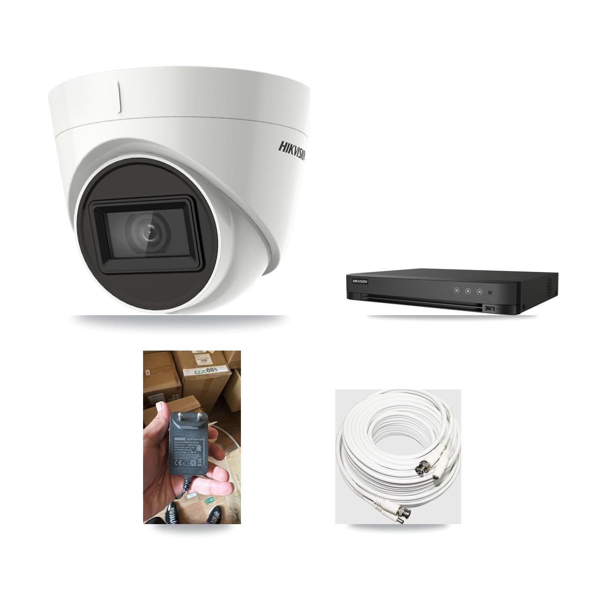 Hikvision 4-channel CCTV kit: 1 camera (1× 4K Turret), 3TB hard drive