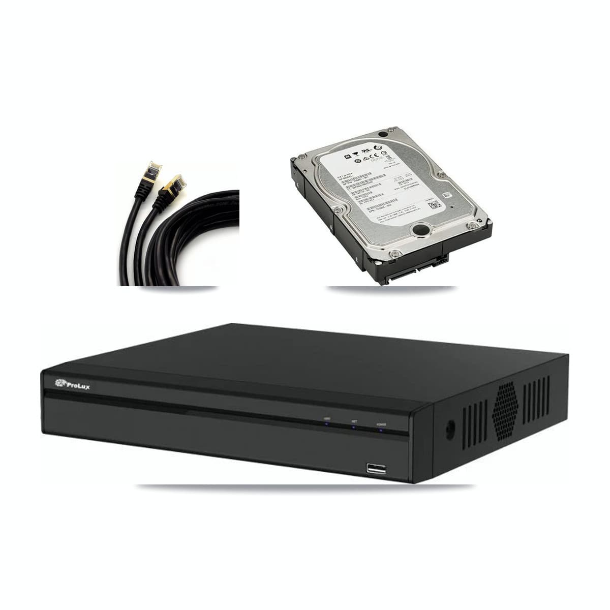 Prolux 4-channel CCTV kit: 2 cameras (2× 5MP Dome), 5TB hard drive