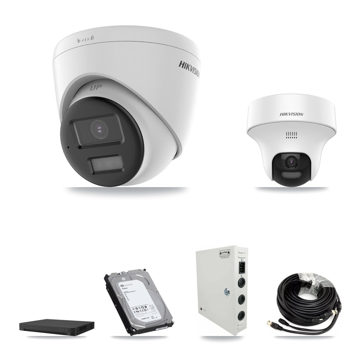 Hikvision 16-Channel 5MP CCTV Kit — 4 DS-2CE70K0T + 8 DS-2CE78K0T Turret Cameras + 6TB Recording - Image 1