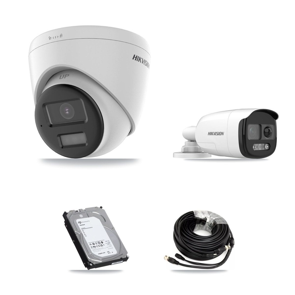 Hikvision 32-Channel 5MP – 4K CCTV Kit — 2 5MP Bullet + 6 4K Turret Cameras + 3× 6TB Recording