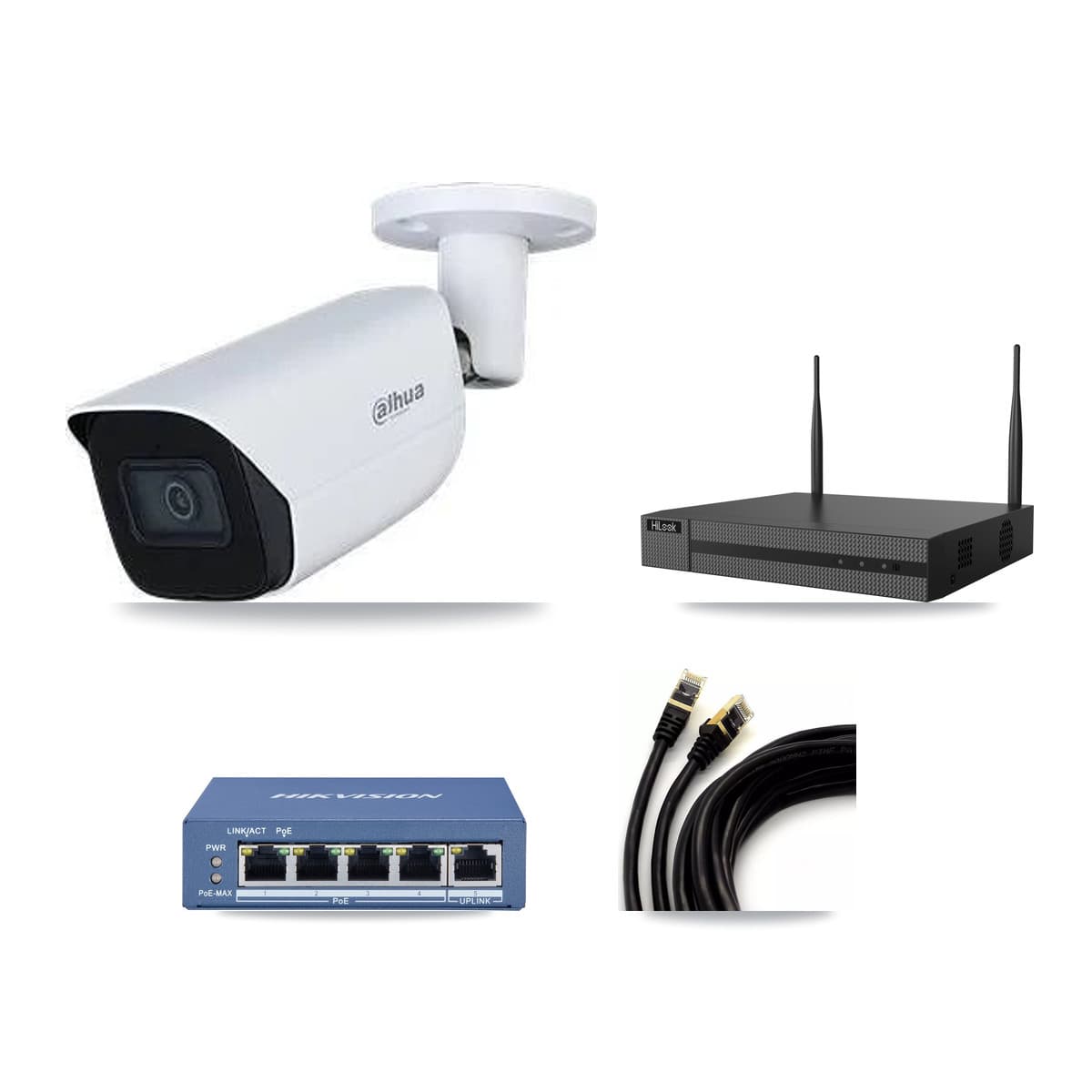 Dahua & HiLook 4-Channel 5MP CCTV Kit — 2 Bullet Cameras + 3TB Recording - Image 1