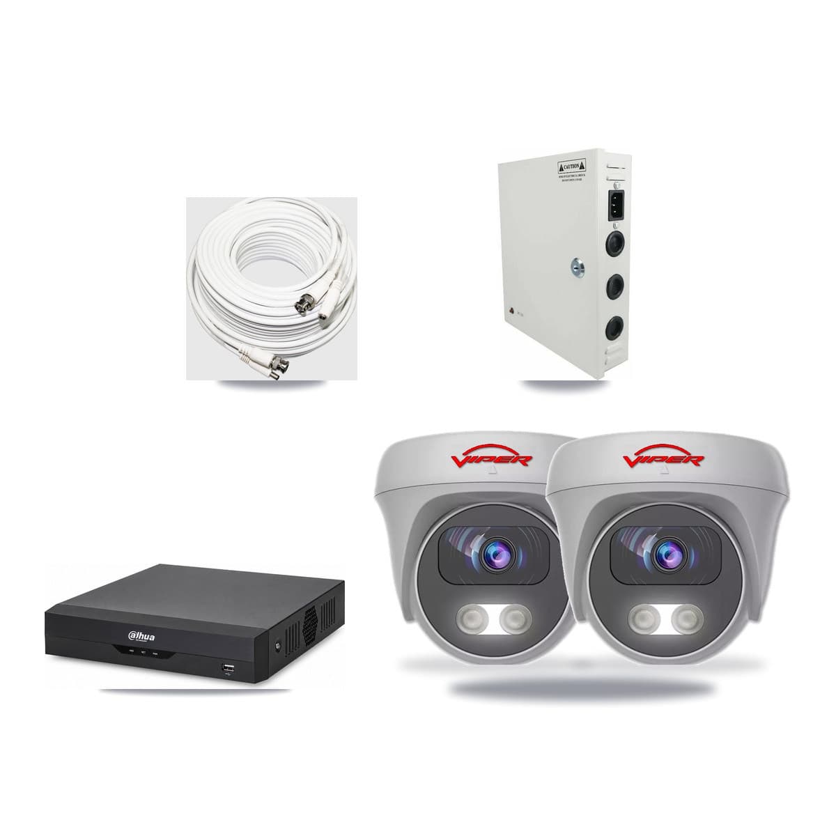 Dahua 4-channel CCTV kit: 2 cameras (2× 5MP Camera), 3TB hard drive