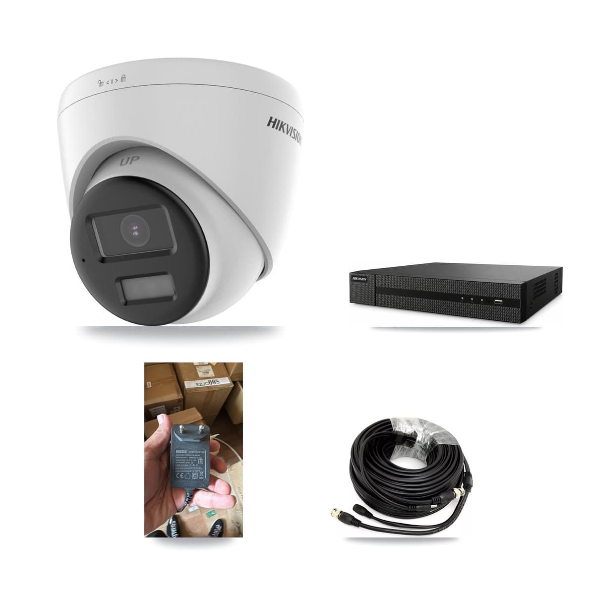 Hikvision 8-Channel 4K CCTV Kit — 1 DS-2CE78U0T Turret Camera + 3TB Recording (DVR-8CH Recorder)