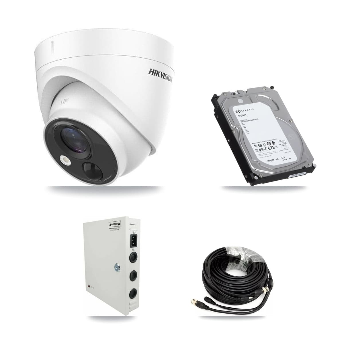 Hikvision 32-Channel 5MP CCTV Kit — 12 DS-2CE71H0T Turret Cameras + 3× 6TB Recording (IDS-7332HUHI Recorder) - Image 1