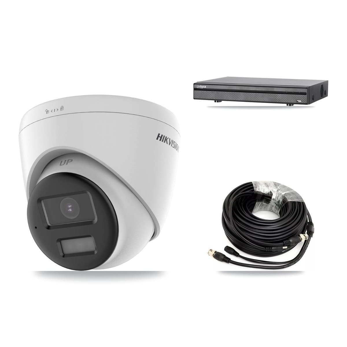 Hikvision & Dahua 8-Channel 4K CCTV Kit — 3 DS-2CE78U0T Turret Cameras + 8TB Recording