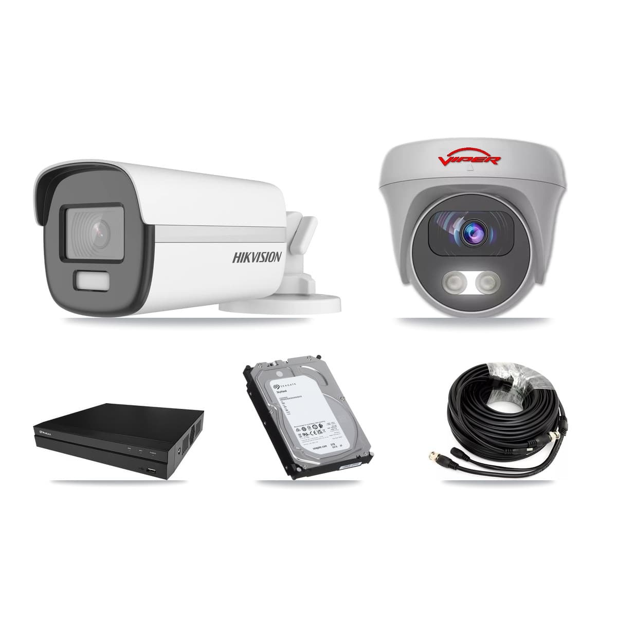 8-Channel 5MP – 4K CCTV Kit — 4 4K Bullet + 1 5MP Cameras + 2× 6TB Recording - Image 1