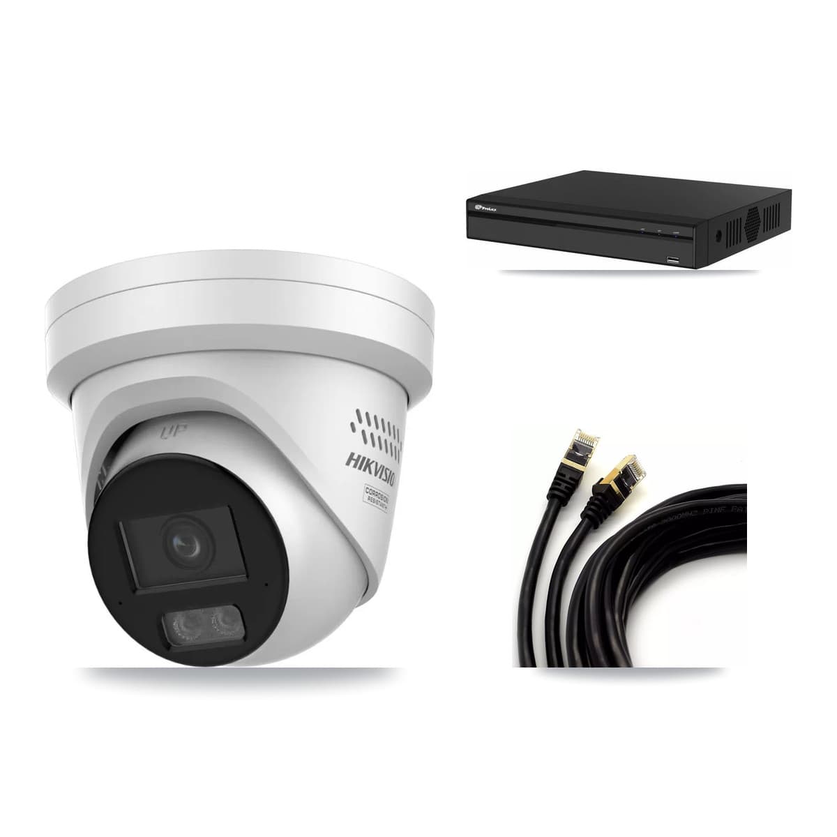 Prolux 4-Channel 4MP CCTV Kit — 2 DS-2CD2347G3 Turret Cameras + 3TB Recording
