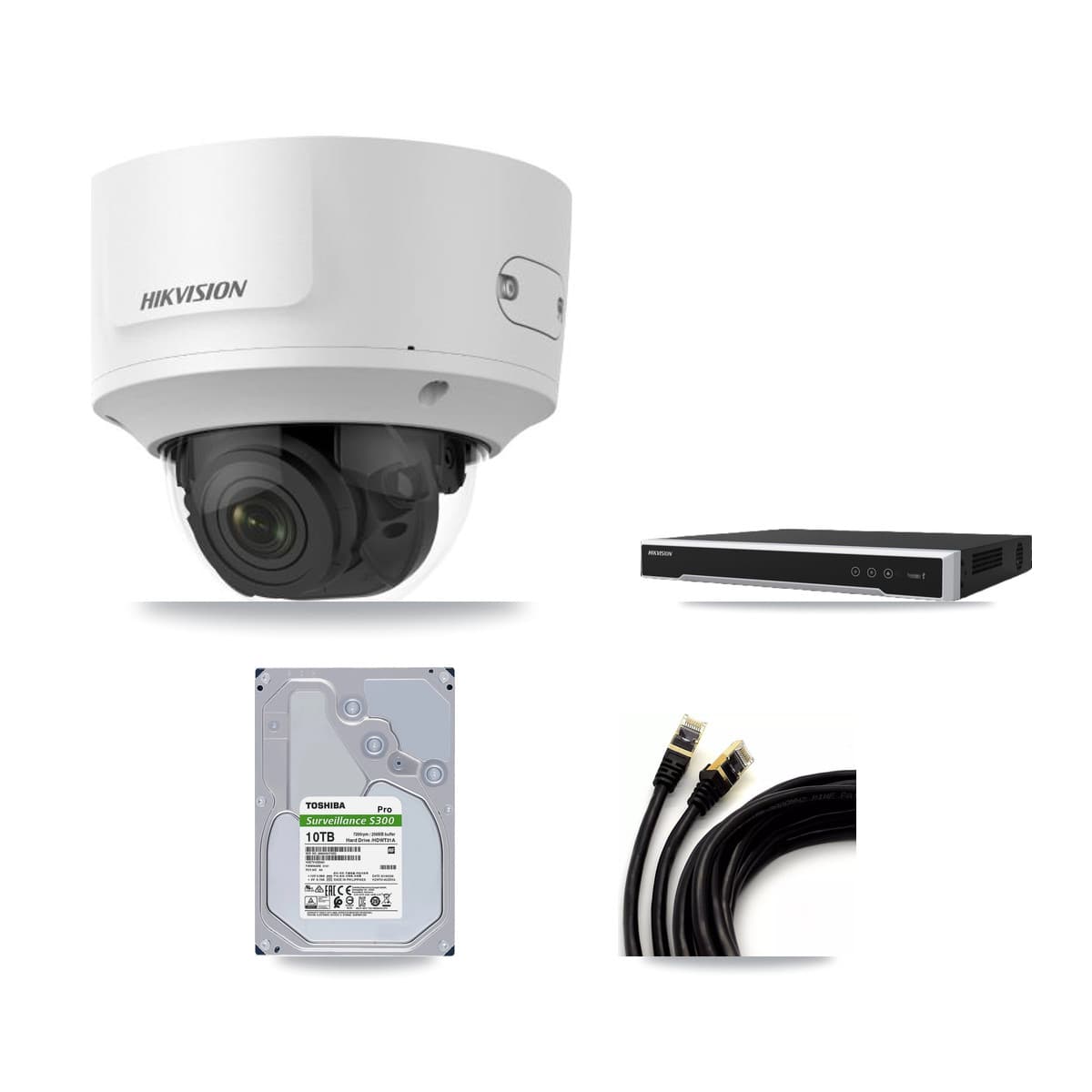 Hikvision 16-Channel 2MP CCTV Kit — 14 Dome Cameras + 10TB Recording (DS-7616NI-M2 Recorder)