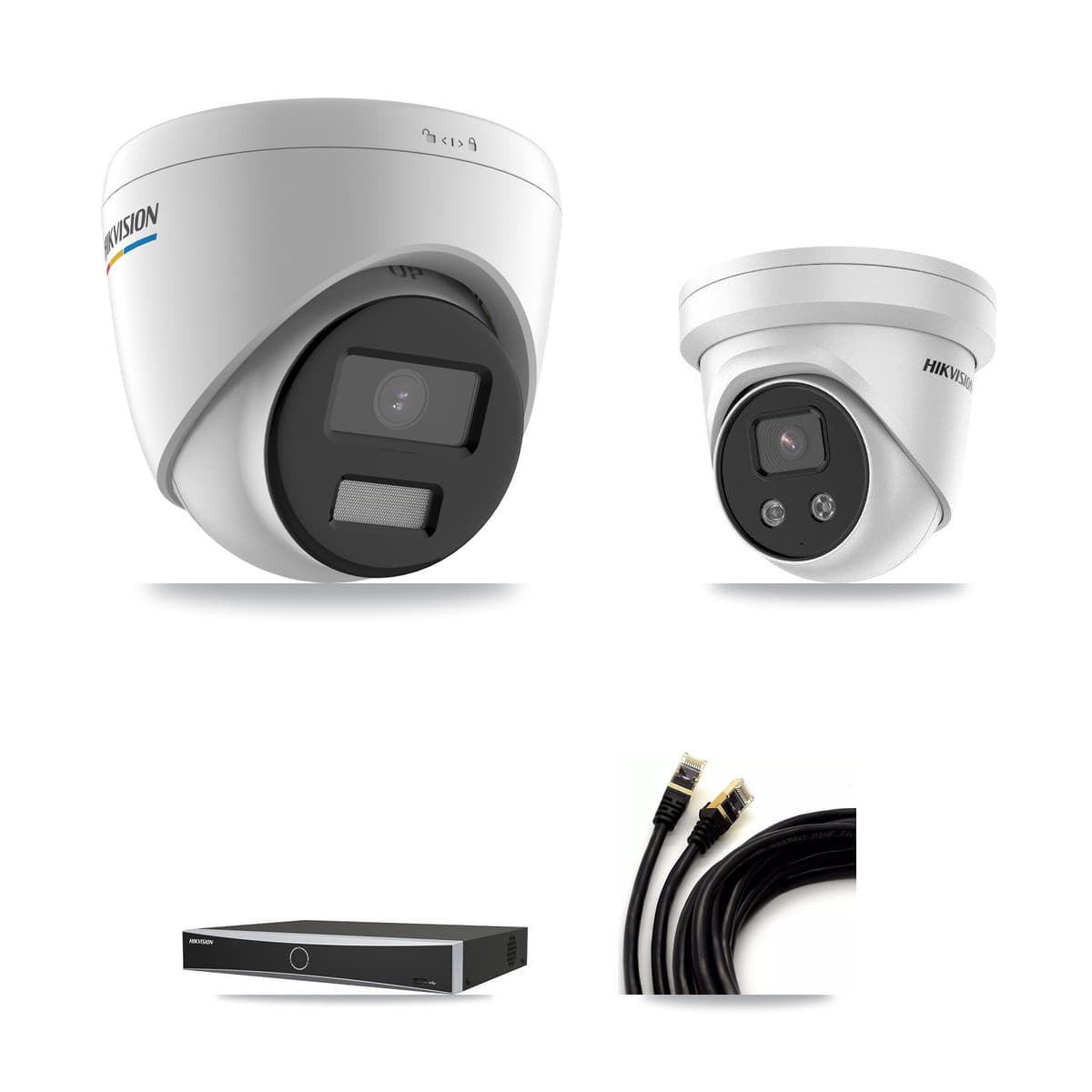 Hikvision 4-Channel 2MP – 5MP CCTV Kit — 1 2MP + 1 5MP Turret Cameras + 2TB Recording