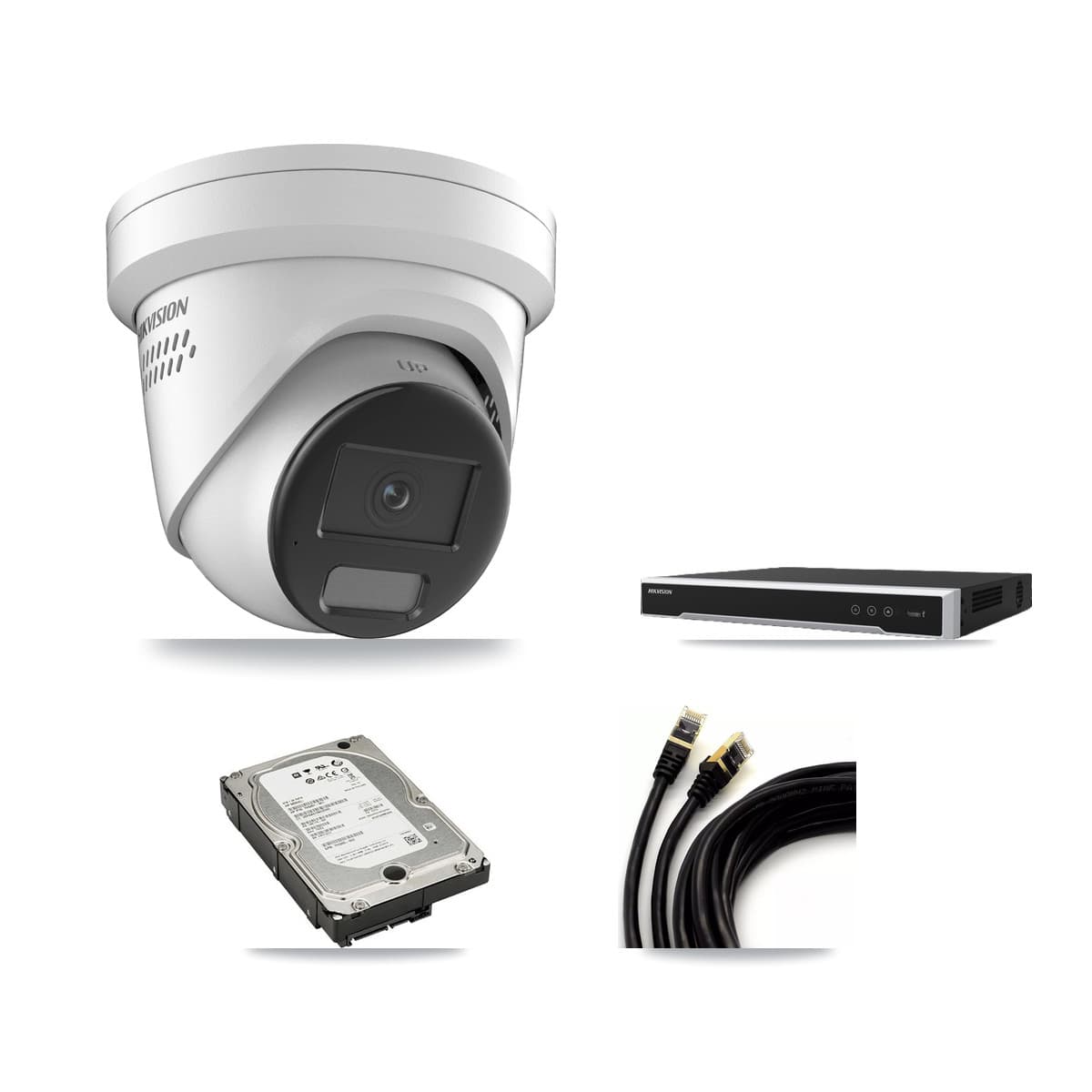 Hikvision 16-Channel 4K CCTV Kit — 2 DS-2CD2387G2H Turret Cameras + 5TB Recording