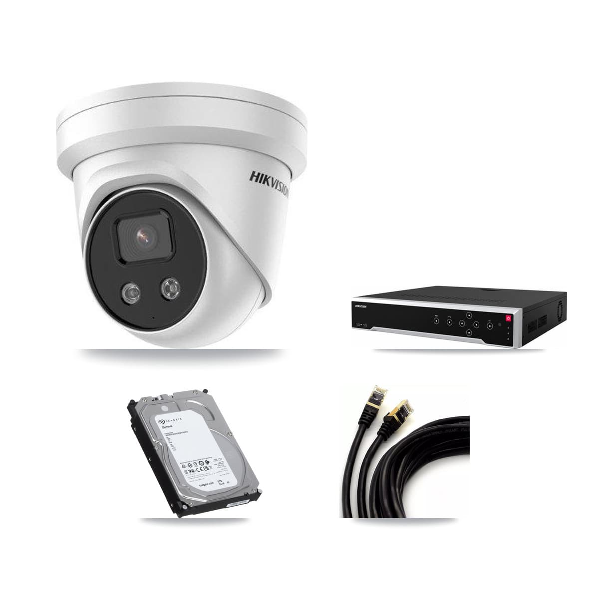Hikvision 32-Channel 5MP CCTV Kit — 16 DS-2CD3356G2 Turret Cameras + 3× 6TB Recording