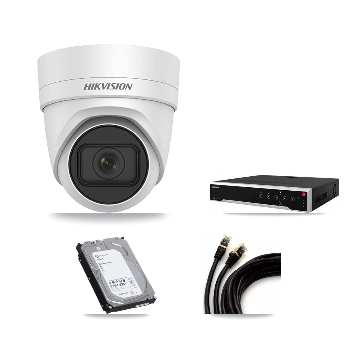 Hikvision 32-Channel 4MP CCTV Kit — 16 DS-2CD2H45FWD Turret Cameras + 3× 6TB Recording