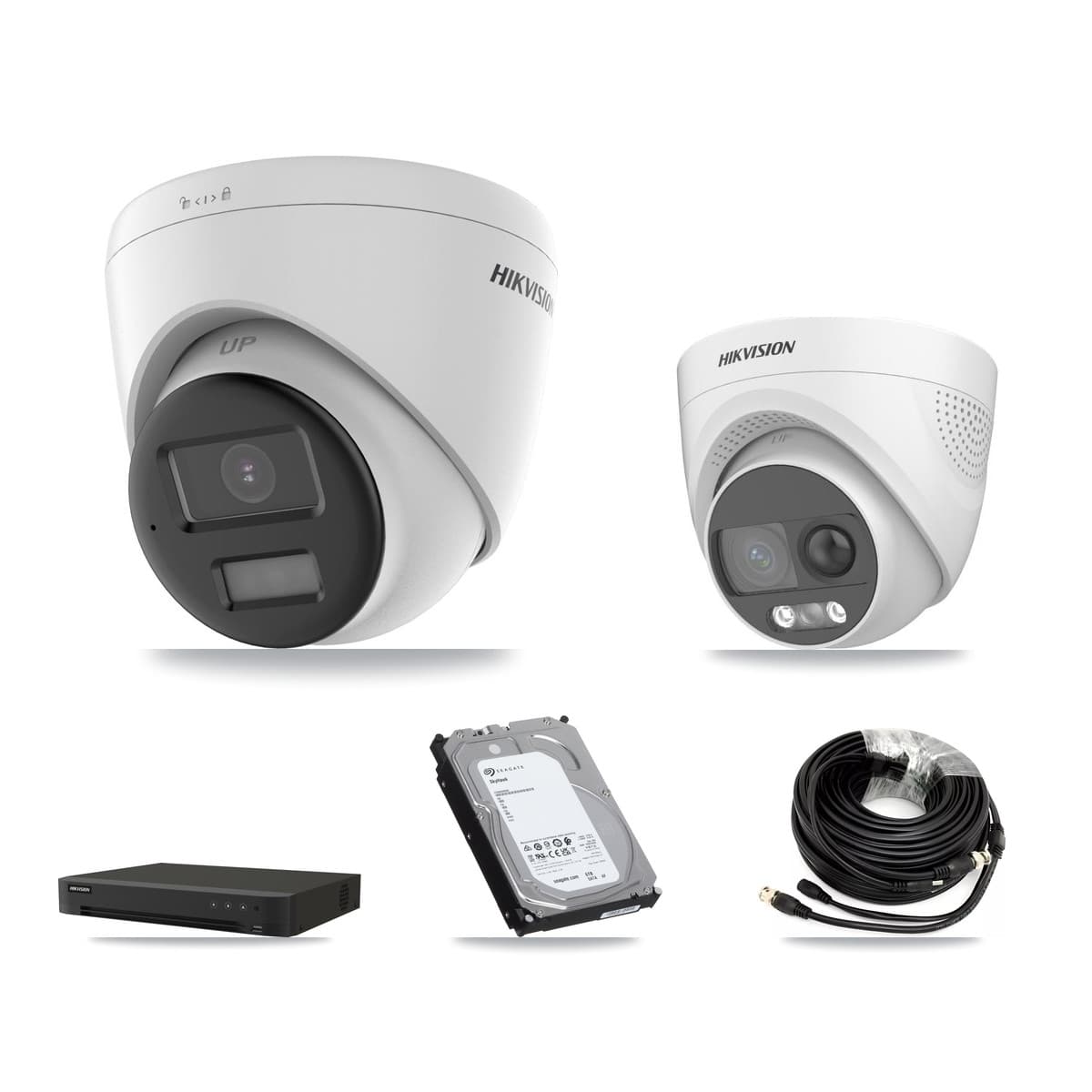 Hikvision 16-Channel 5MP CCTV Kit — 1 DS-2CE72KF3T + 3 DS-2CE78K0T Turret Cameras + 6TB Recording - Image 1