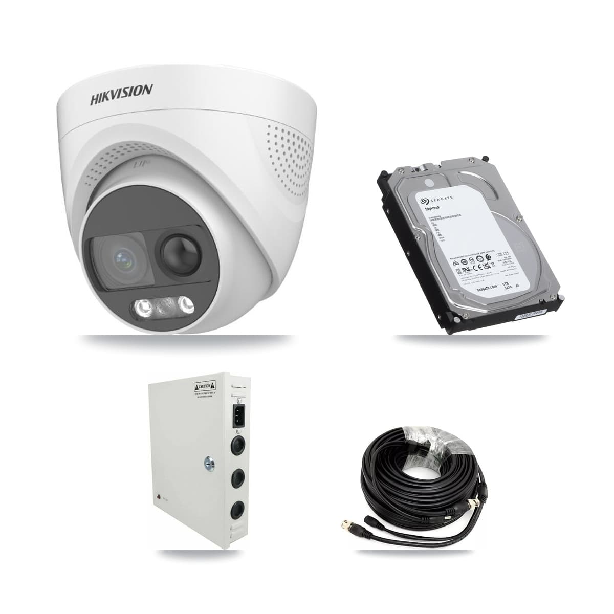Hikvision 32-Channel 5MP CCTV Kit — 23 DS-2CE72KF3T Turret Cameras + 3× 6TB Recording (DS-7332HQHI Recorder)