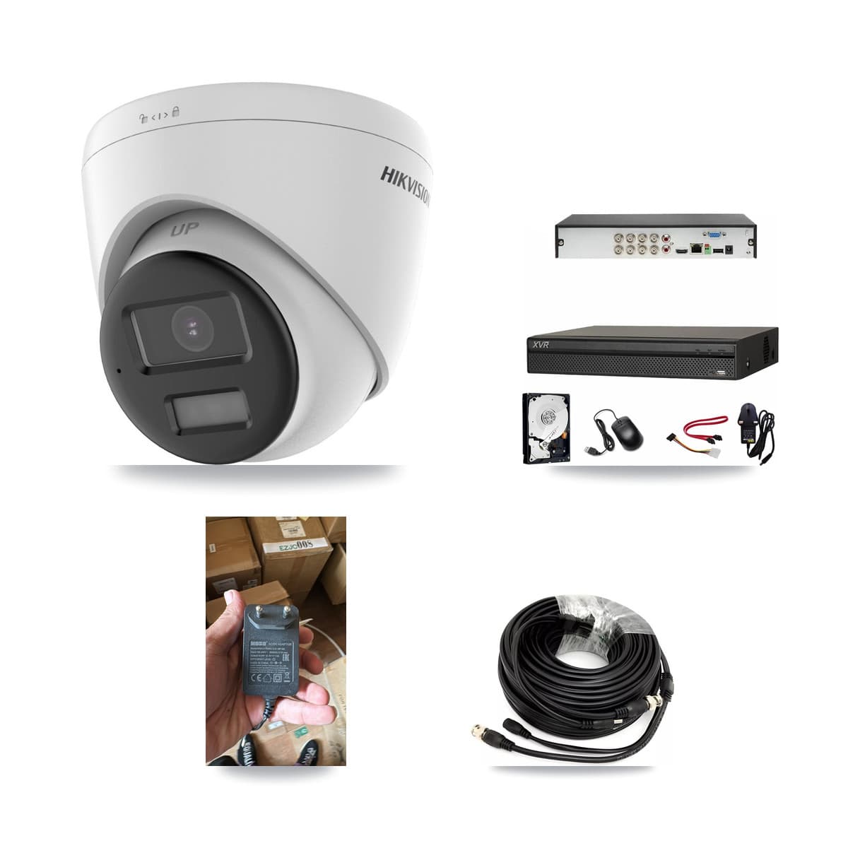 Hikvision & Dahua 8-Channel 4K CCTV Kit — 1 DS-2CE78U0T Turret Camera + 3TB Recording