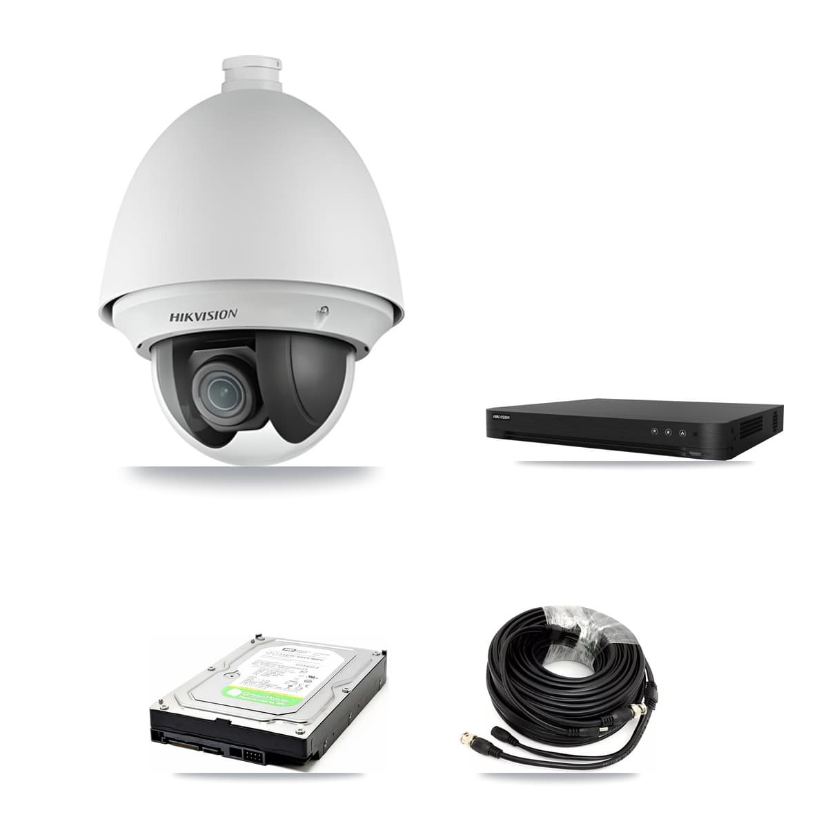 Hikvision 16-Channel 2MP CCTV Kit — 2 DS-2AE4225T PTZ Cameras + 1TB Recording (DS-7216HGHI Recorder)