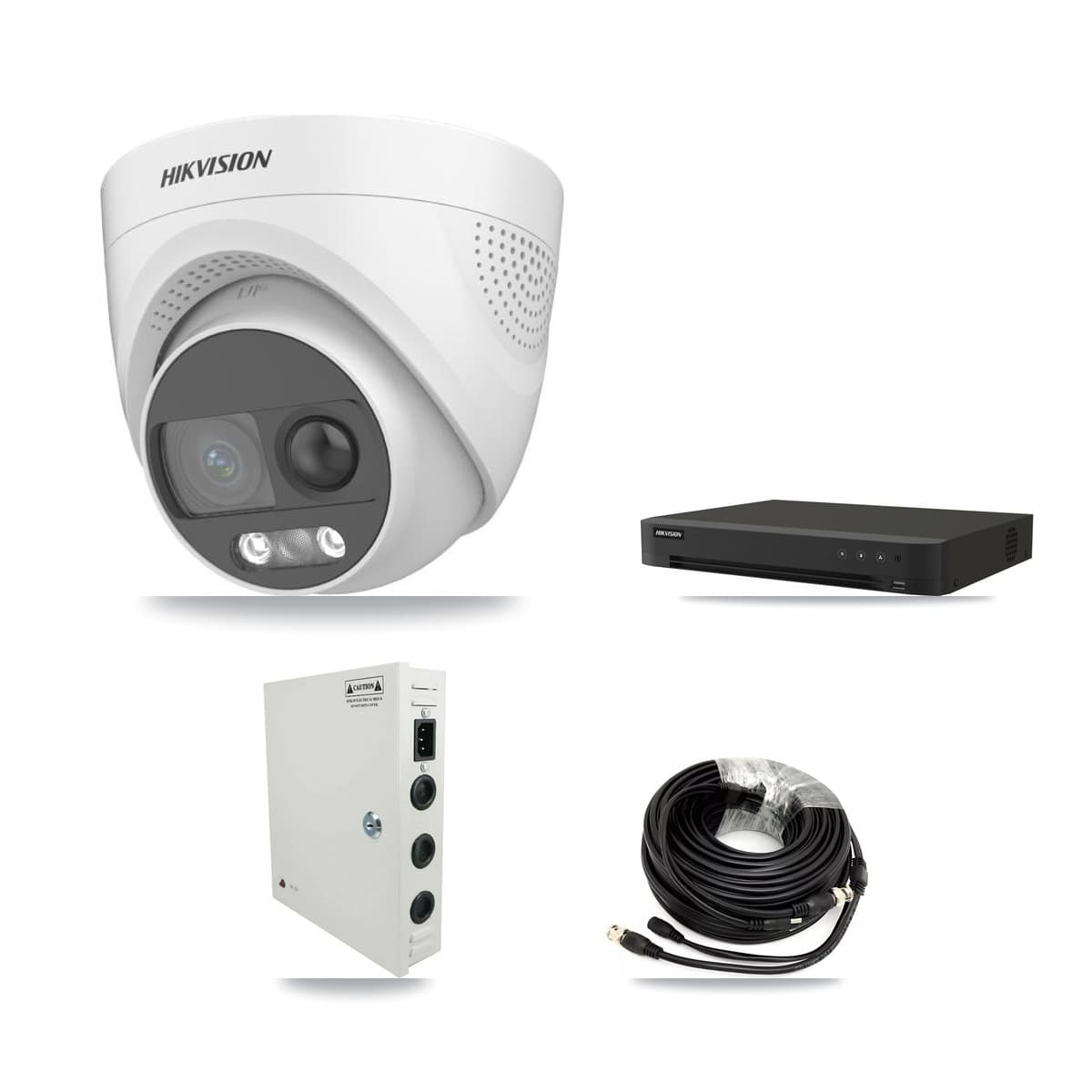Hikvision 16-Channel 5MP CCTV Kit — 12 DS-2CE72KF3T Turret Cameras + 8TB Recording