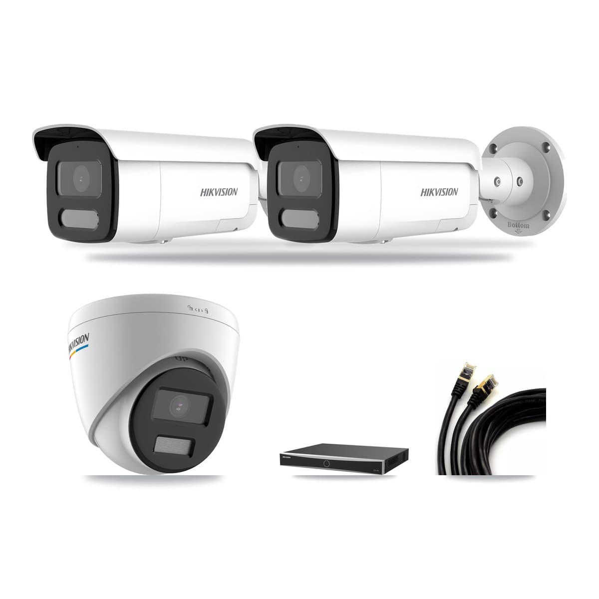 Hikvision 16-Channel 2MP – 4MP CCTV Kit — 1 2MP Turret + 2 4MP Bullet Cameras + 3TB Recording (DS-7616NXI Recorder) - Image 1