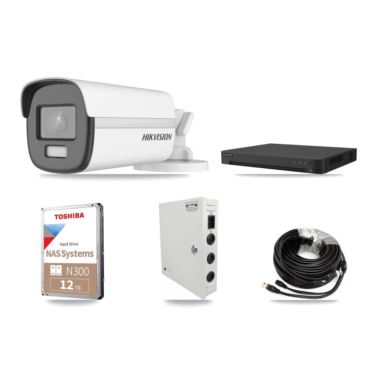 Hikvision 16-Channel 4K CCTV Kit — 9 DS-2CE12UF3T Bullet Cameras + 2× 12TB Recording
