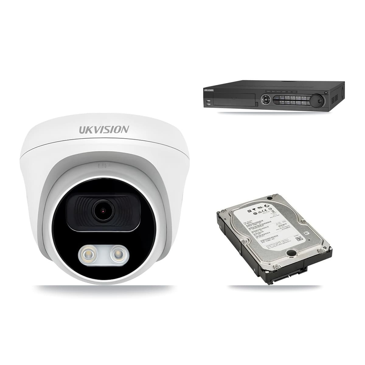 Hikvision 32-Channel 4K CCTV Kit — 10 UKVISION Cameras + 12TB Recording (IDS-7332HUHI Recorder)