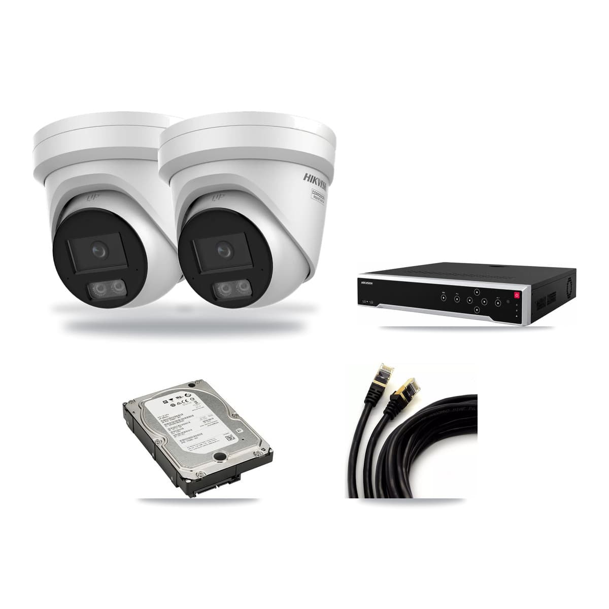 Hikvision 32-Channel 4K CCTV Kit — 2 DS-2CD2387G3 Turret Cameras + 5TB Recording - Image 1