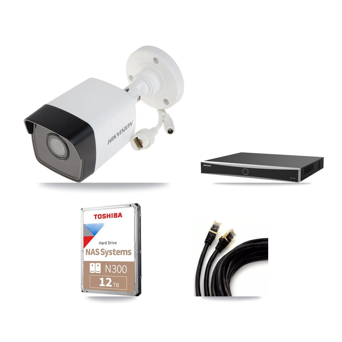 Hikvision 16-Channel 5MP CCTV Kit — 9 Bullet Cameras + 12TB Recording (DS-7616NXI Recorder)