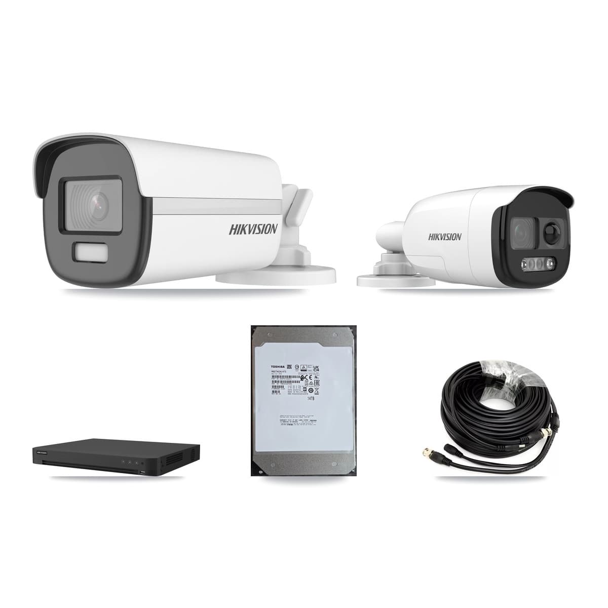 Hikvision 16-Channel 5MP – 4K CCTV Kit — 2 5MP + 5 4K Bullet Cameras + 14TB Recording - Image 1