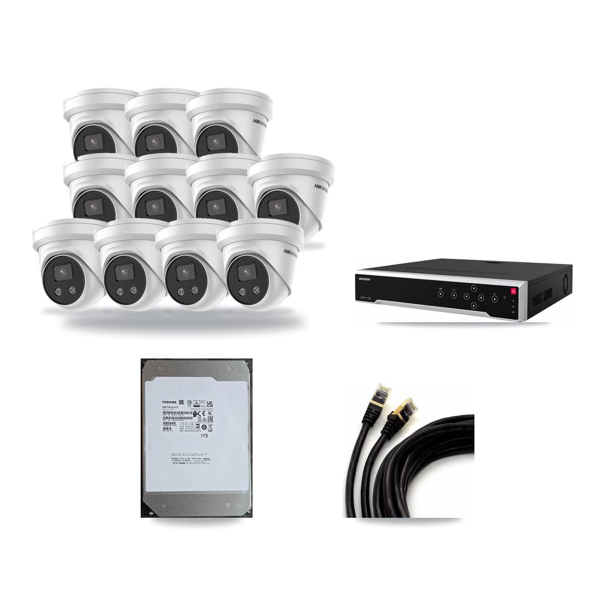 Hikvision 32-Channel 5MP CCTV Kit — 11 Turret Cameras + 14TB Recording - Image 1