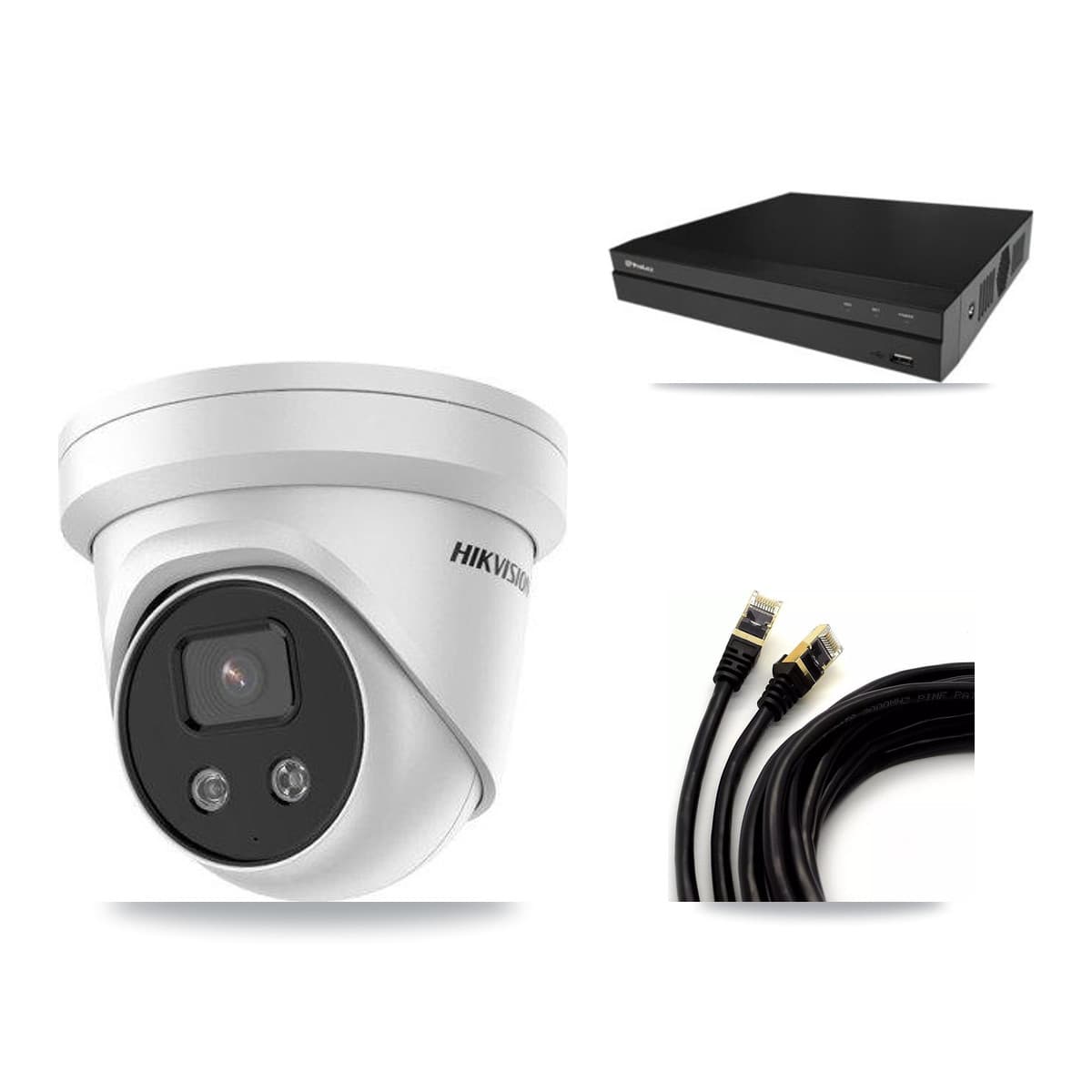 Hikvision & Prolux 16-Channel 5MP CCTV Kit — 6 DS-2CD3356G2 Turret Cameras + 8TB Recording