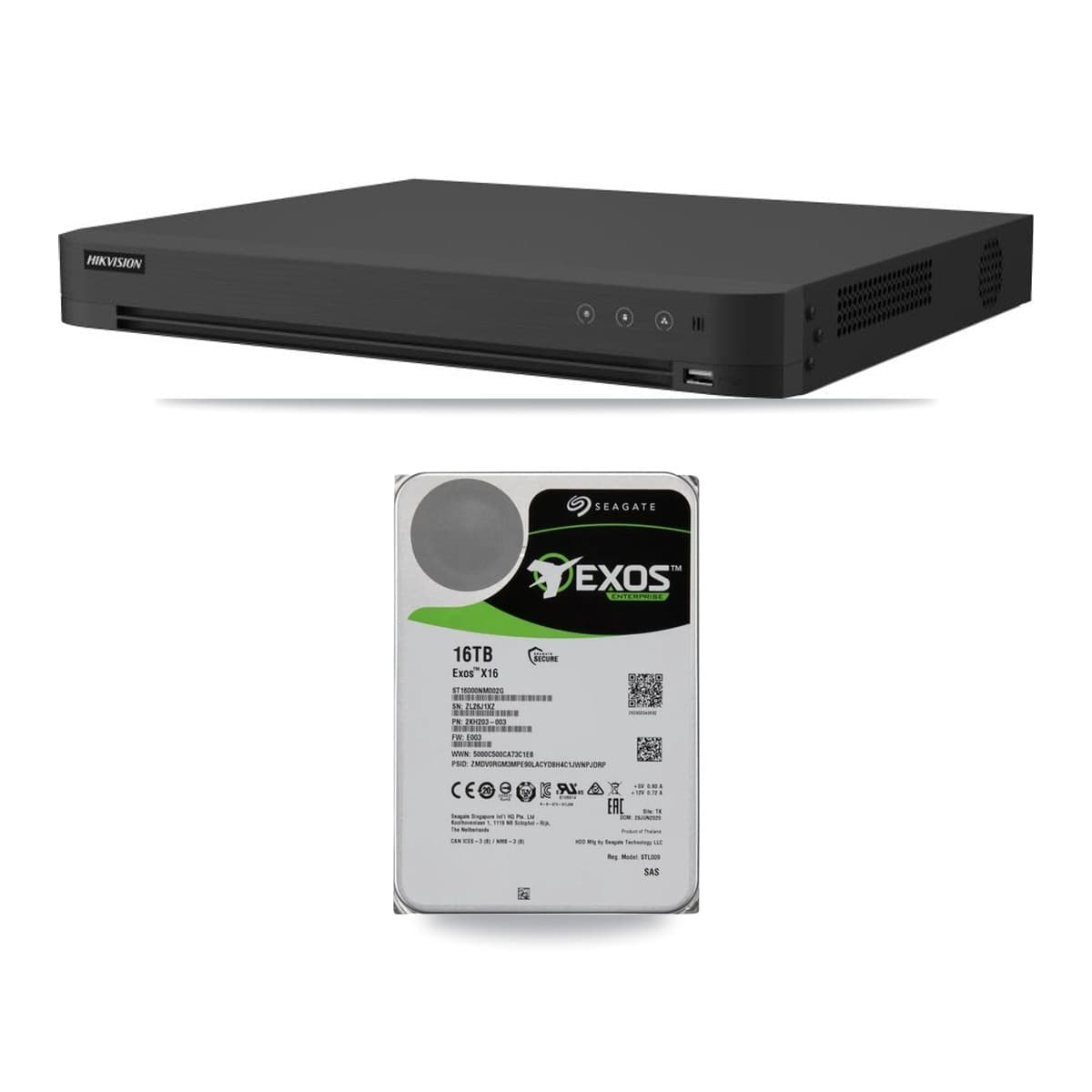 Hikvision iDS-7216HUHI-M2/XT 16-Channel DVR CCTV Kit — 10× UKVISION 4K Cameras + 16TB HDD