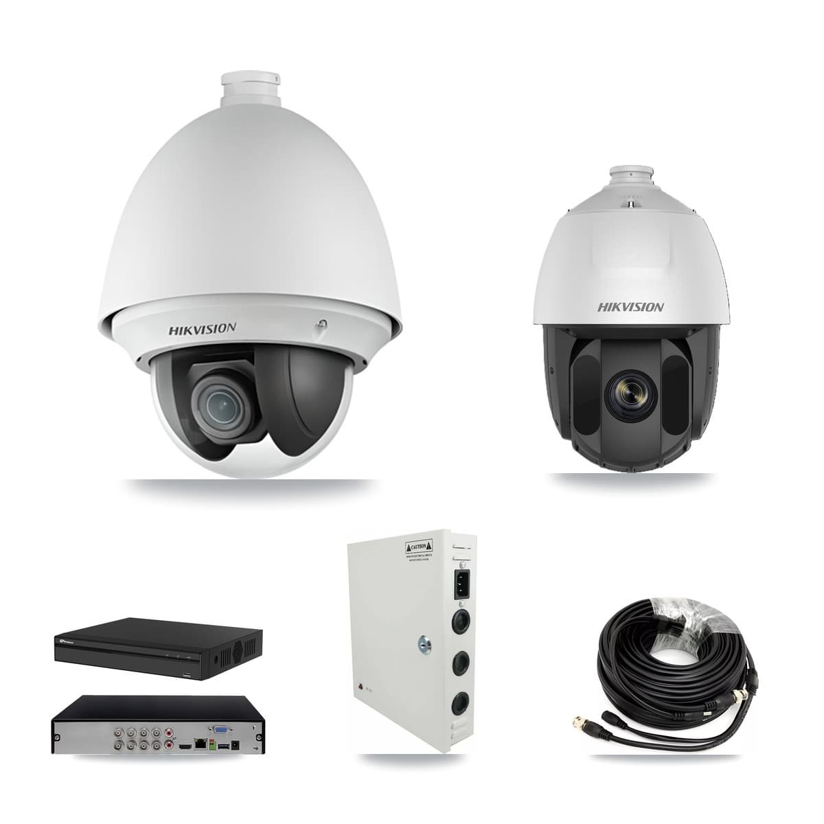 Hikvision & Prolux 8-Channel 2MP CCTV Kit — 3 DS-2AE4225T + 1 DS-2AE5225TI PTZ Cameras + 3TB Recording (PXD-5108HS Recorder)