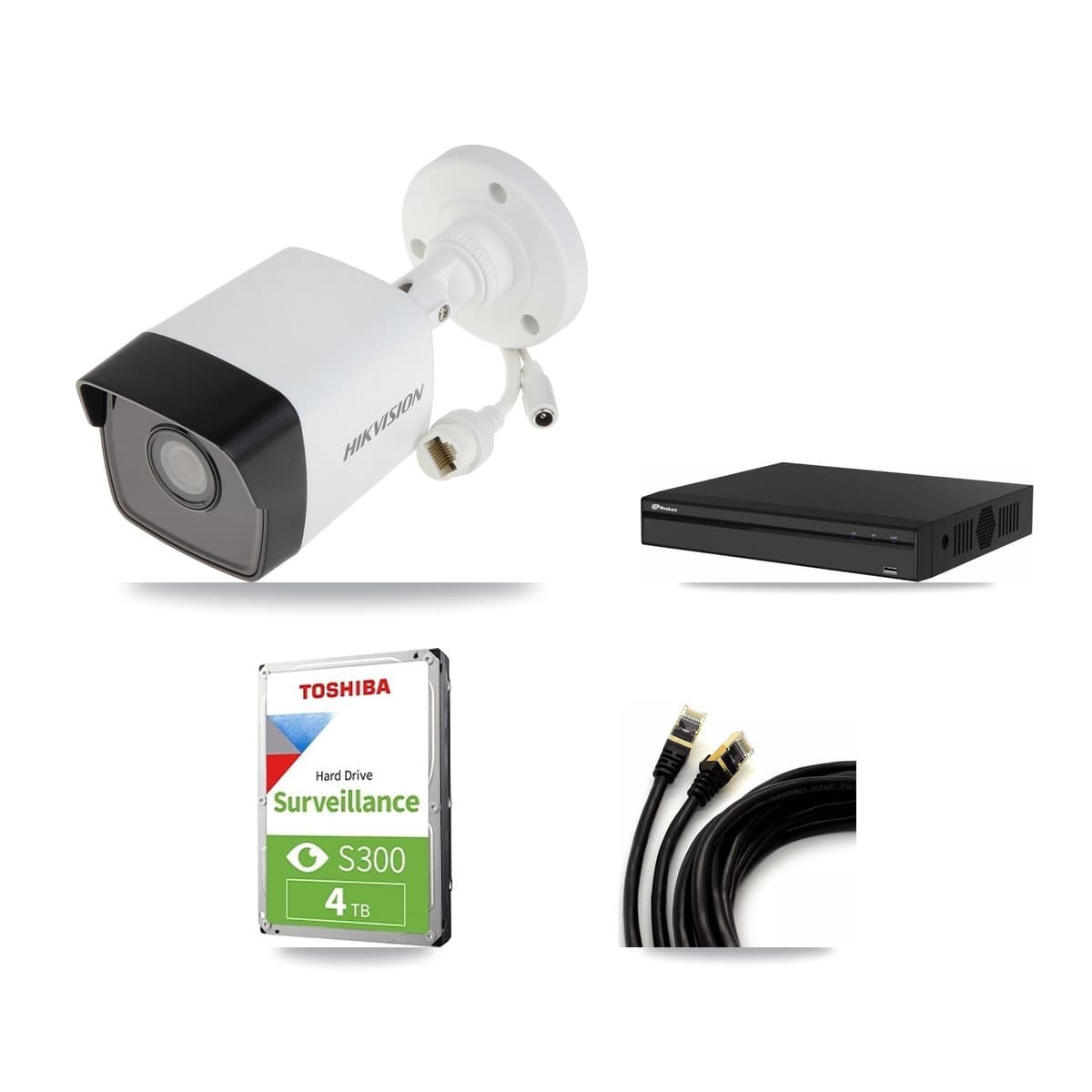Hikvision & Prolux 4-Channel 5MP CCTV Kit — 3 Bullet Cameras + 4TB Recording - Image 1